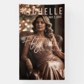 50歳にして最高にゴージャスなお誕生日パーティー 横断幕 (縦)