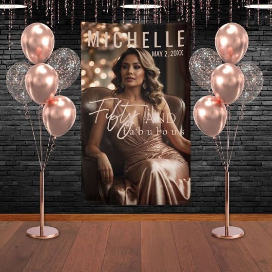 50歳にして最高にゴージャスなバースデーパーティー 横断幕