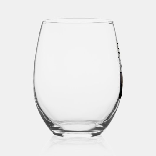 50歳にして最高に素敵な葉の50歳誕生日写真 ステムなしワイングラス (右)