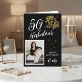 50歳にして最高に素敵な装飾 50歳の誕生日写真カード カード
