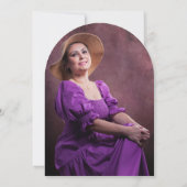 50歳にして最高に素敵な パープル 50歳の誕生日写真 招待状 (裏面)