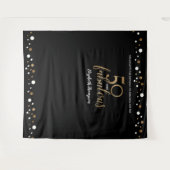 50歳にして最高の誕生日写真セルフィーバックドロップ タペストリー (正面(横))