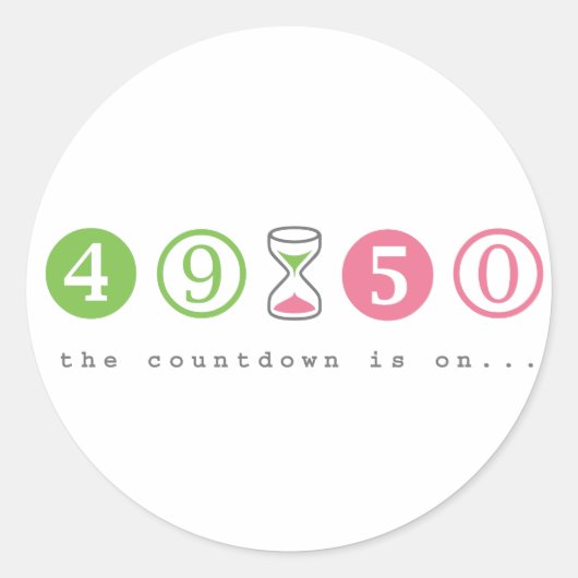 50歳になる ラウンドシール (正面)