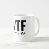 50歳になるWTF コーヒーマグカップ (正面右)