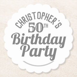 50歳のお祝い誕生日紙コースター ペーパーコースター