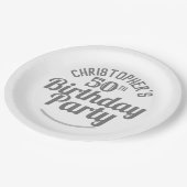 50歳のお祝い誕生日紙プレート ペーパープレート (アングル)