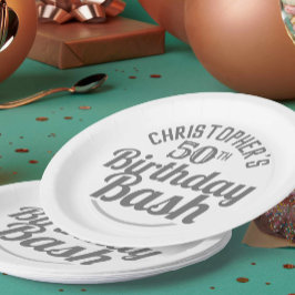 50歳のお祝い誕生日紙プレート ペーパープレート