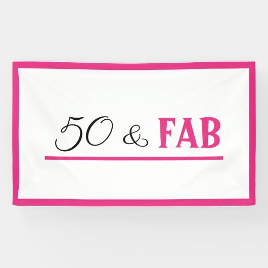 50歳のお誕生日おめでとうバナー 横断幕 (横)