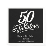 50歳のお誕生日おめでとう！スタイリッシュなカスタムデザイン