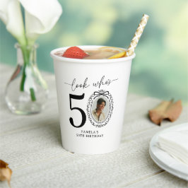 50歳のお誕生日おめでとう!フォト50th バースデーペーパーカップ 紙コップ