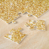 50歳のア結婚ニバースティ·金ゴールドパーソナライズされた写真 ジグソーパズル (側面)