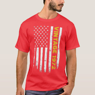 50歳のギフトヴィンテージ1972アメリカ国旗50日 Tシャツ
