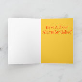 50歳のケーキオンファイア誕生日カード カード (内部)