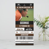 50歳のサッカーチケット誕生日 招待状 (スタンド正面)