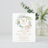 50歳のサプライズパーティー記念招待状 (スタンド正面)
