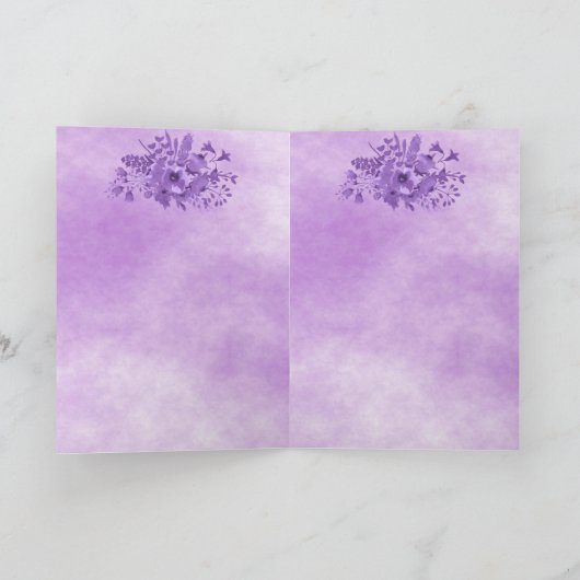 50歳のスミレの花 カード (内部)