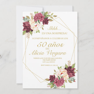 50歳のタジェタ・デ・アントンシオ・プラナ 案内状