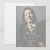 50歳のバースデーパーティー招待状 おめでとうございます! 招待状 (正面/裏面)