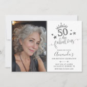 50歳のファビュラスな誕生日フォト 招待状 (正面)