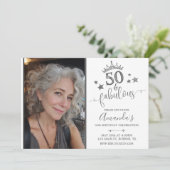 50歳のファビュラスな誕生日フォト 招待状 (スタンド正面)
