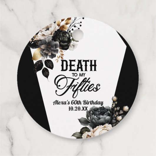 50歳のフローラ60歳の誕生日パーティーで死ぬ フェイバータグ (裏面)