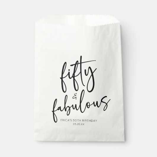 50歳のミニマリスト50th誕生日パーティー フェイバーバッグ (正面)