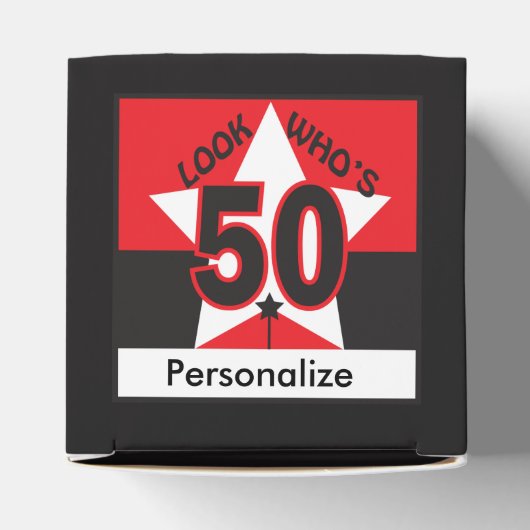 50歳の人を見る | 50誕生日 フェイバーボックス (上部)