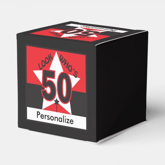 50歳の人を見る | 50誕生日 フェイバーボックス (裏面サイド)