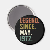 50歳の伝説1972年5月50日の誕生日 マグネット (正面/裏面)