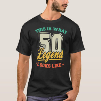 50歳の伝説50がリトルのように見える Tシャツ