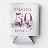 50歳の写真フローラ50歳の誕生日 缶クーラー (正面)