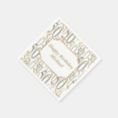 50歳の大パーソナライズされた誕生日パーティー スタンダードカクテルナプキン (角)