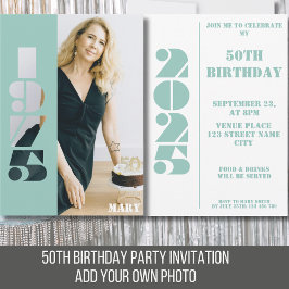 50歳の招待状写真1975生まれ年の招待状 招待状