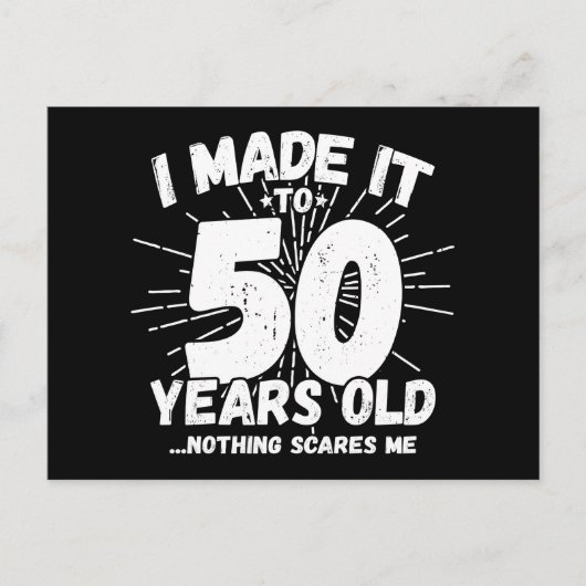 50歳の皮肉なミーム 面白い50歳の誕生日 ポストカード (正面)