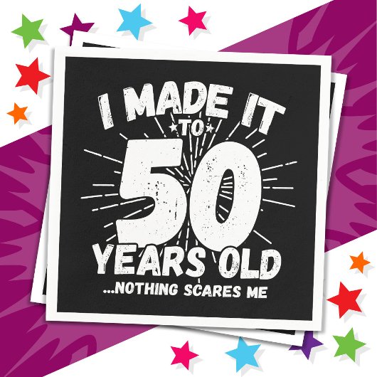 50歳の皮肉ミームおもしろい50誕生日 スタンダードカクテルナプキン