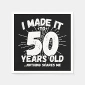 50歳の皮肉ミームおもしろい50誕生日 スタンダードカクテルナプキン (正面)