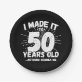 50歳の皮肉ミームおもしろい50誕生日 ペーパープレート (正面)
