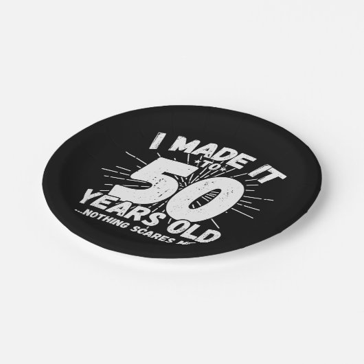50歳の皮肉ミームおもしろい50誕生日 ペーパープレート (アングル)