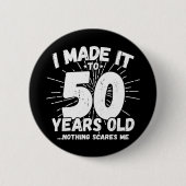 50歳の皮肉ミームおもしろい50誕生日 缶バッジ (正面)