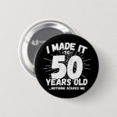 50歳の皮肉ミームおもしろい50誕生日 缶バッジ (正面&裏面)