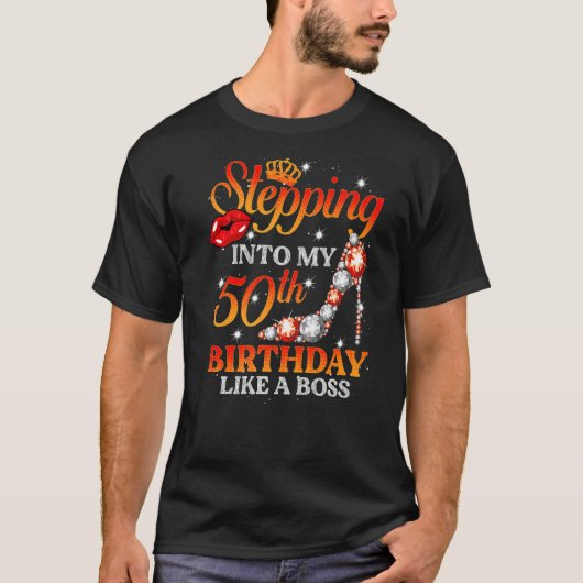 50歳の私の50誕生日にステップイン Tシャツ (正面)