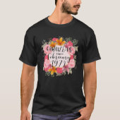 50歳の素晴らしい幸せ1972年2月50th Birt Tシャツ (正面)