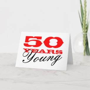 50歳の若い男性または女性のための50誕生日カード カード