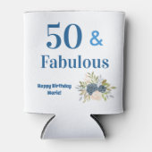 50歳の華やかな誕生日 缶クーラー (正面)