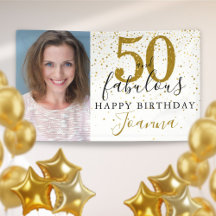 50歳の華麗なる誕生日 エレガントゴールド写真