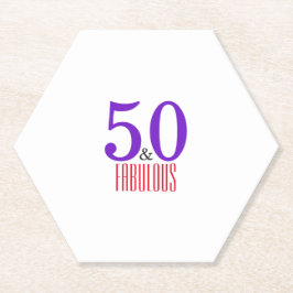 50歳の華麗なる誕生日 ペーパーコースター