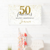 50歳の華麗な誕生日 ゴールド ブラック 横断幕 (インサイチュ)