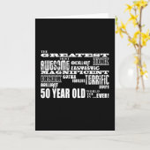 50歳の誕生もっとも偉大パーティー カード (黄色い花)