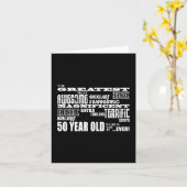 50歳の誕生もっとも偉大パーティー カード (黄色い花)