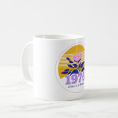 50歳の誕生年の太陽 フラワーヤロー モダンかわいい コーヒーマグカップ (正面左)
